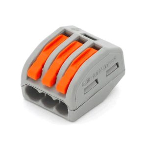 Клемник сірий 3 важелі TL-213