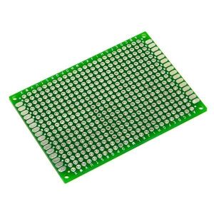 Двостороння друкована плата зелена - 70х90мм