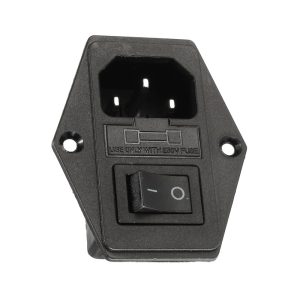 Роз'єм живлення АС із запобіжником та вимикачем 10A 250v