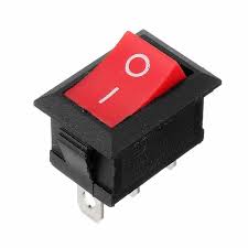 Вимикач KCD1-1 (250V 3А (2p) ON-OFF, червоний) - 10 одиниць