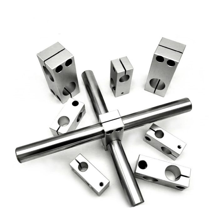 Pillar-Fix-Clamp-Optical-Axis-Vertical-Cross-Support-Connect-Block-Bracket-Double-hole-Fasten-Steel-Rod