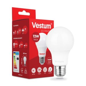 Світлодіодна лампа VESTUM LED A60 12W 4100K 220V E27